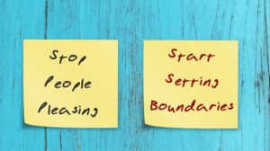 post its reminding you to set boundaries