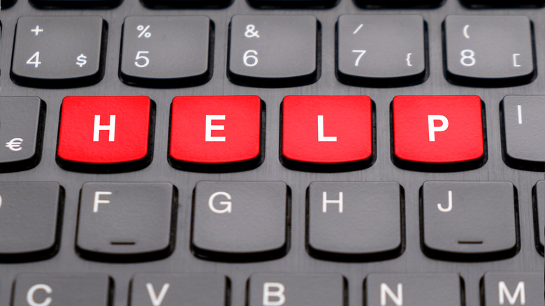 help in red keys on keyboard