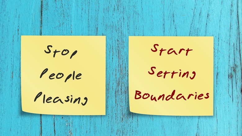 post its reminding you to set boundaries 