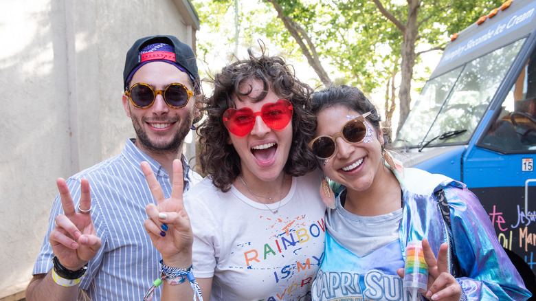 Group of friends smiling