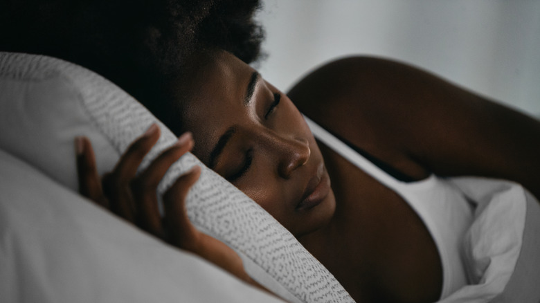 Woman sleeping soundly