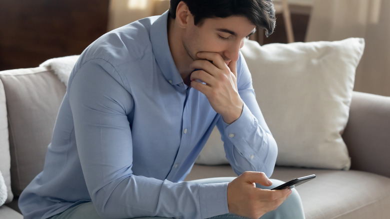 Man looking at his phone