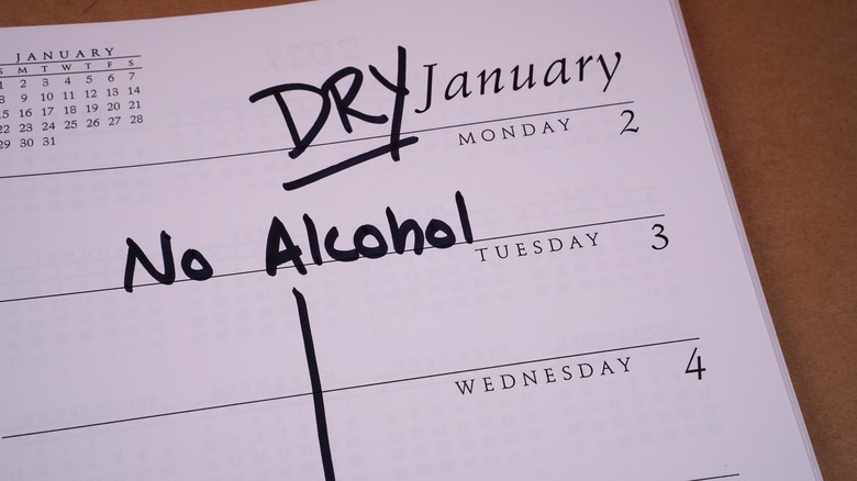 dry written on calender